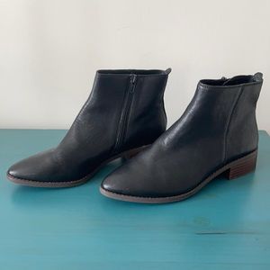 Lucky Brand Lenree Almond Toe Bootie - Black Leather - Size 7.5 *NEW